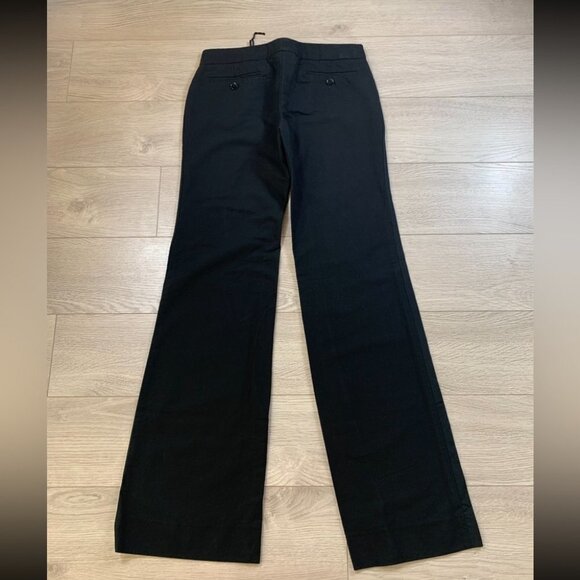 Dolce & Gabbana Black Wide Leg Cotton Trouser Pants - Picture 3 of 13